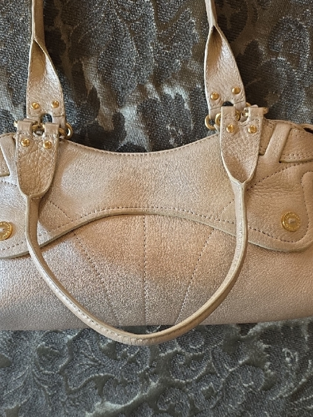 Cole Haan Blush Beige Leather Shoulder Bag with Gold Hardware - Picture 11 of 15